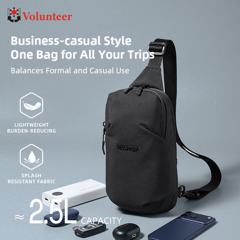 Waterproof Cycling Commute - VOLUNTEER 2.5L Sling Chest Bag for