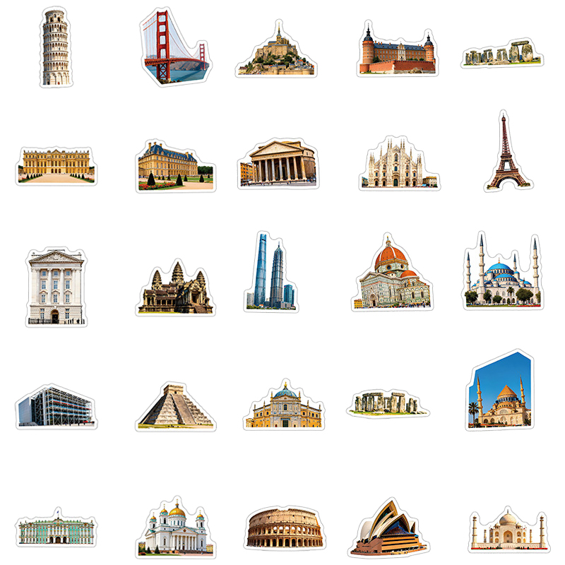 50PCS Famous City Landmark Tra - đánh giá và giá Commuting By Bike